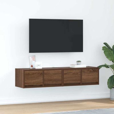 vidaXL TV stolíky 2 ks hnedý dub 60x31x25,5 cm spracované drevo