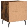 vidaXL Nočné stolíky 2 ks dymový dub 40x35x47,5 cm kompozitné drevo