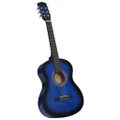 vidaXL Klasická gitara pre začiatočníkov s taškou modrá 3/4 36"