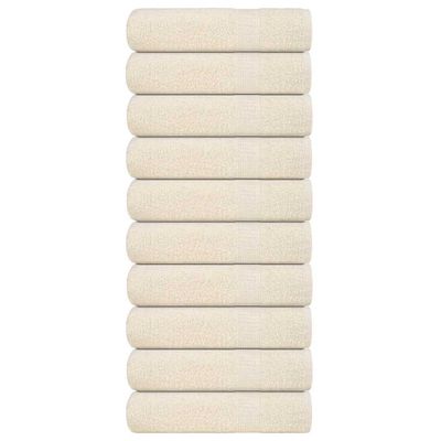 vidaXL Utierky na ruky FROGN 10 ks krémové 50x100 cm 360 g/m²