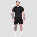 Seamless tričko Static Black - GymBeam, veľkosť L