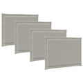 vidaXL Vankúše na sedenie 4 ks Polyester Svetlosivá 47 x 36 x 2 cm