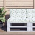 vidaXL Poduška na paletovú pohovku vzor listov 70x40x12 cm látka