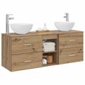 vidaXL Set kabinetov do kúpeľne 3 ks Dub artisan 49,5 x 41 x 64,5 cm