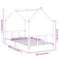 vidaXL Rám detskej postele čierny 90x200 cm masívna borovica