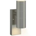 vidaXL Exteriérové nástenné svietidlo 2 ks Strieborná 7 x 10 x 22 cm