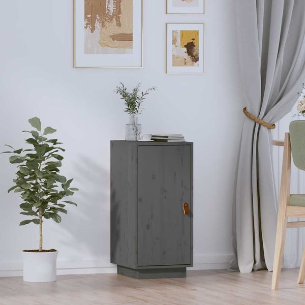 vidaXL Komoda sivá 34x40x75 cm borovicový masív