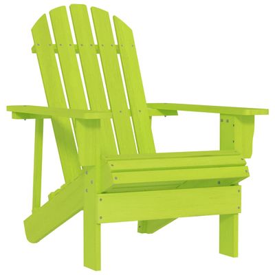 vidaXL Záhradná stolička Adirondack jedľový masív zelená