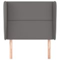 vidaXL Čelo postele so záhybmi sivé 83x23x118/128 cm umelá koža