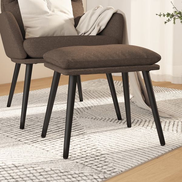 vidaXL Podnožka sivohnedá 45x29,5x35 cm látková