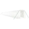 vidaXL Fóliovník s oceľovým rámom biely 40 m² 20x2x2 m