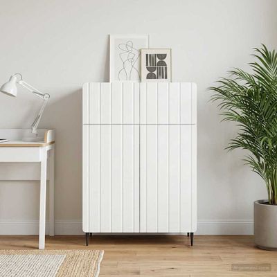vidaXL Servírovacia skriňa Biela 66 x 34,5 x 92 cm Kompozitné drevo