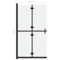 vidaXL Skladacia sprchová zástena nepriehľadné ESG sklo 80x190 cm