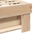 vidaXL Rám postele z prírodného dreva 200 x 200 cm