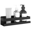 vidaXL Sprchová polica matná čierna 23x6,5x6 cm brúsená nerez.oceľ 304
