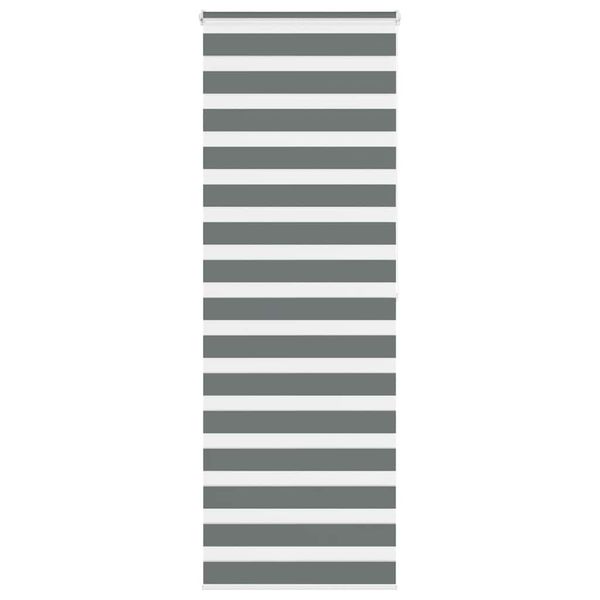 vidaXL Zebra roleta tmavošedá 80x200 cm šírka látky 75,9 cm polyester