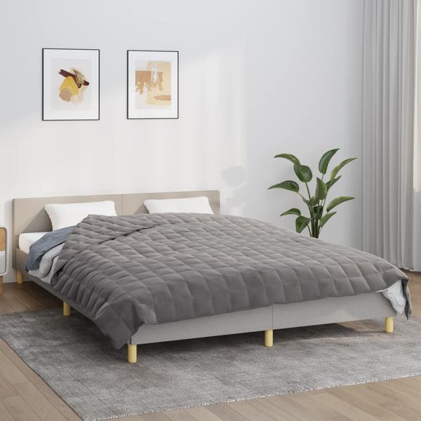 vidaXL Záťažová prikrývka šedá 220x240 cm 15 kg látka