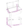 vidaXL Truhlica so západkami tmavohnedá 79,5x39,5x39,5 cm preglejka