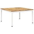 vidaXL Konferenčný stolík Biela 80 x 80,5 x 45 cm Pevné akáciové drevo