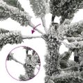 vidaXL Umelý vianočný stromček 300 LED a snehové vločky 180 cm