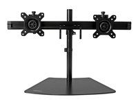 Supports Monitors 12" to 24" - Adjustable - VESA Monitor Stand for Desk - Low Profile Base - Horizontal - Black (ARMBARDUO) - Stojan - nastaviteľné rameno - pre Displej LCD - plast, hliník, oceľ - čierna - veľkosť obrazovky: 24" - upevniteľné na stojan - pre P/N: ACCSMNT, DK30A2DH, DK30C2DAGPD, DK30C2HAGPD, PXT101YUK, TB3DK2DPM2, TB3DK2DPPD