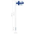 vidaXL Fínska vlajka a stĺp 4 m hliníkový