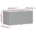 vidaXL Záhradný úložný box sivý 110x50x54 cm polyratan akáciové drevo