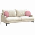 vidaXL Vankúše na sedenie 2 pcs Ružová Ø 40 x 13 cm Zamat