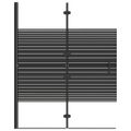 vidaXL Skladací sprchový kút ESG 100x140 cm čierny