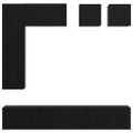 vidaXL Zostava TV skriniek 8 ks Čierny dub Kompozitné drevo