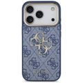 Puzdro Guess pre iPhone 17 Pro HC 4G PU W/ BIG 4G CLASSIC LOGO GD modré