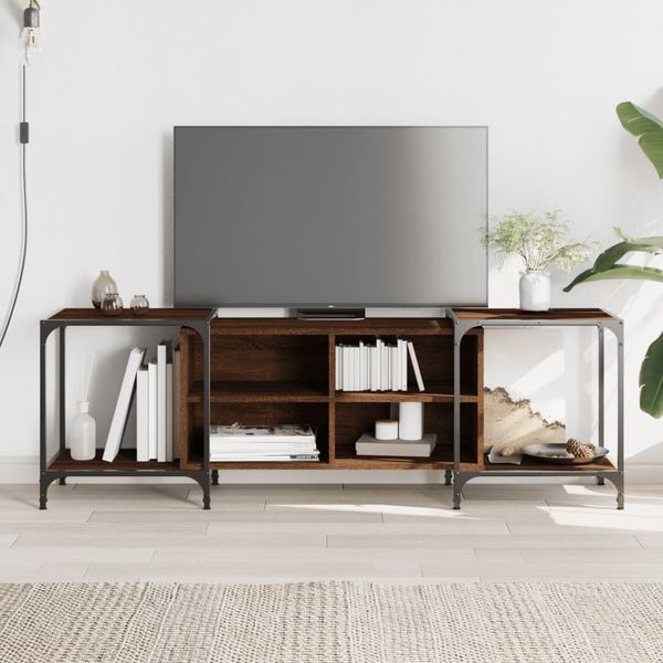 vidaXL TV skrinka hnedý dub 153x37x50 cm kompozitné drevo