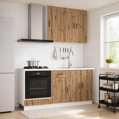 vidaXL Kuchynská jednotka KALMAR 5 ks Dub artisan Kompozitné drevo