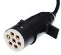 Propojovací spirálový kábel 7pin typ S TRAILER CABLE 10, plastová zástrčka, 24V, 3,5m SIXTOL