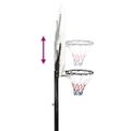 vidaXL Basketbalový stojan biely 258-363 cm polyetén