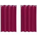 vidaXL Záclony na zatemnenie s krúžkami 2 ks Víno červené 175 x 140 cm