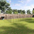 vidaXL Koterec pre psy čierny 37,51 m² oceľ