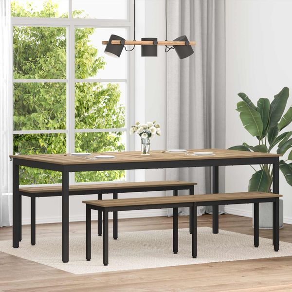 vidaXL Jedálenské stoly 2 pcs 200 x 100 x 75 cm Kompozitné drevo