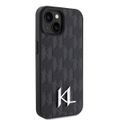 Puzdro Karl Lagerfeld pre iPhone 15 6,1" KLHCP15SPKLPKLK čierna HC Hot Stamp Monogram KL kovové logo