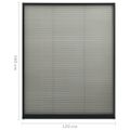 vidaXL Plisovaná okenná sieťka proti hmyzu, hliník, antracit 120x160cm