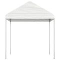 vidaXL Altánok so strechou, biely 6,69x2,28x2,69 m, polyetylén