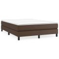 vidaXL Boxspring posteľ s matracom hnedá 140x190 cm umelá koža