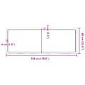 vidaXL Stolová doska tmavohnedá 180x60x(2-6)cm ošetrený masív hrany