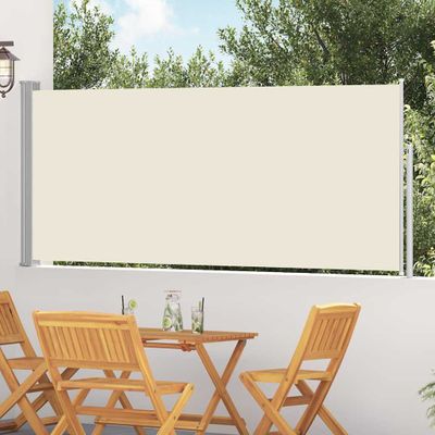 vidaXL Zaťahovacia bočná markíza 117x314 cm béžová