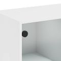 vidaXL Bočná skrinka so sklenenými dvierkami biela 68x37x75,5 cm
