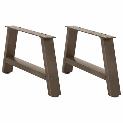 vidaXL Nohy konferenčného stolíka v tvare A, 2 ks, 60 x (30-31) cm, oceľ