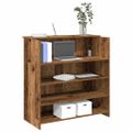 vidaXL Recepčný stôl staré drevo 100x50x103,5 cm kompozitné drevo