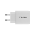 TESLA Power Charger T220 - duálna rýchlonabíjačka 25 W PD 3.0/PPS (biela farba)