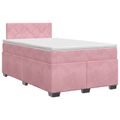 vidaXL Posteľ boxspring s matracom Ružová 120 x 200 cm Zamat