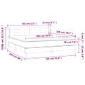 vidaXL Posteľný rám boxspring s matracom čierny 180x200 cm zamat